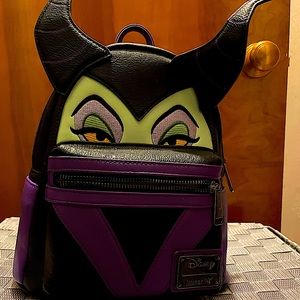 Loungefly Disney Maleficent Horned Backpack in Black, Purple, Green